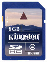 Kingston 8GB SDHC Card (SD4/8GB)